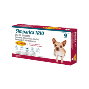 Simparica – TRIO Perros De 1,25 Hasta 2,5Kg 1 tab